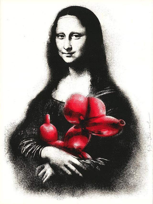 RESCUE MONA LISA (RED) BY MR. BRAINWASH