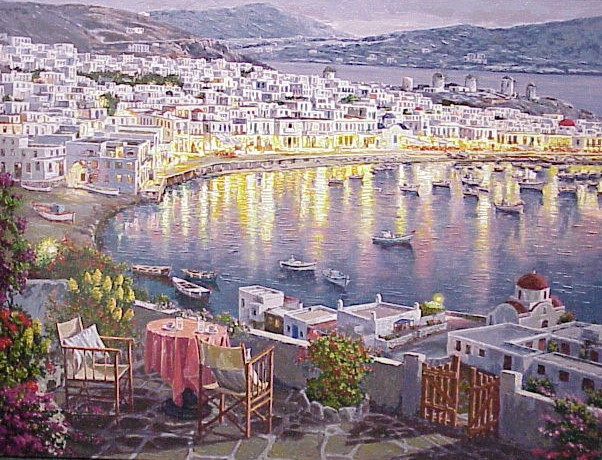 MYKONOS SUNSET BY SAM PARK