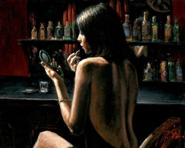 ANNA AT THE BAR BY FABIAN PEREZ