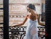BALCONY AT BUENO AIRES I BY FABIAN PEREZ