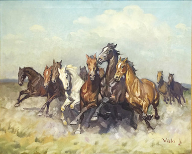 WILD HORSES BY JANOS VISKI - GRUN ART