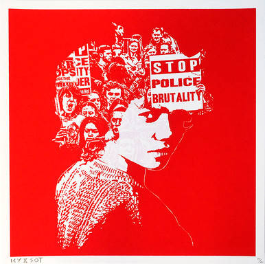STOP POLICE BRUTALITY BY ICY & SOT - GRUN ART