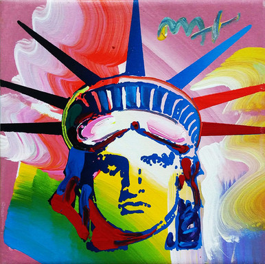 LIBERTY アートブック Peter Max Statue Of Liberty Serigraph Print Matted Framed