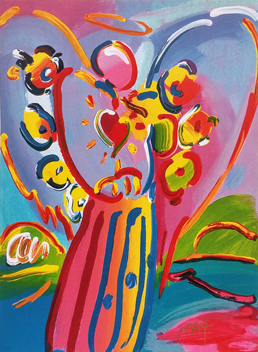 ANGEL WITH HEART IV BY PETER MAX - GRUN ART