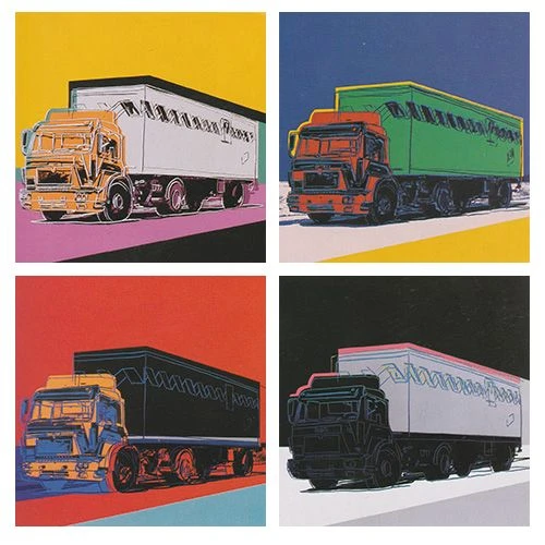 Trucks, a set of four prints by Andy Warhol