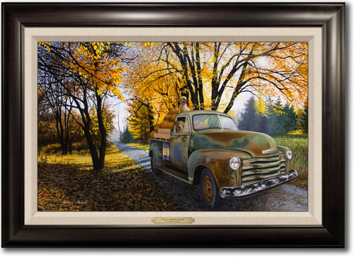 "The Ol' Pumpkin Hauler" -  Framed Canvas with Optional Truck Door Personalization