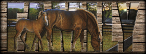 "FAMILY" Sign - Beside Still Waters - Horses