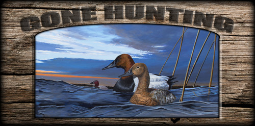 "Gone Hunting" Sign - After the Storm - Canvasbacks