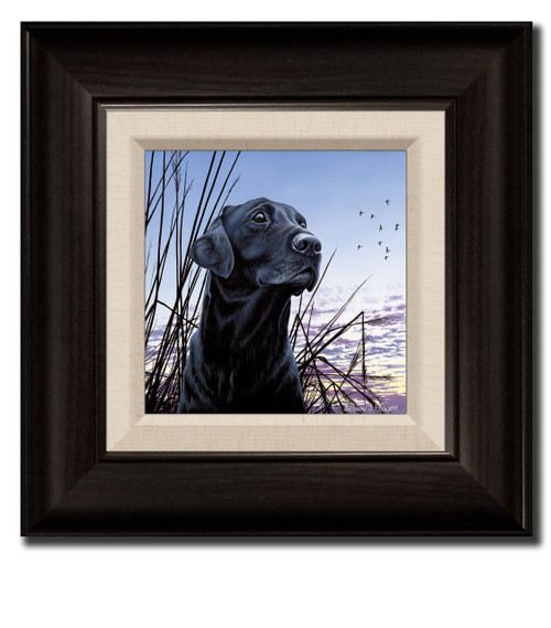 Small Canvas Print - Black Lab - Drake