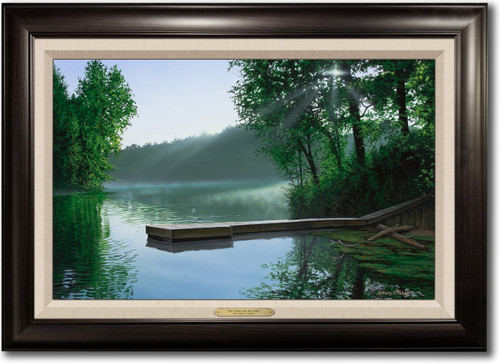 "The Cross and the Light" Framed Canvas Print