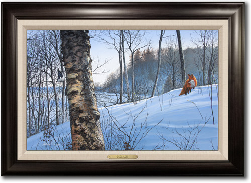 "Just Out of View" Framed Canvas Print