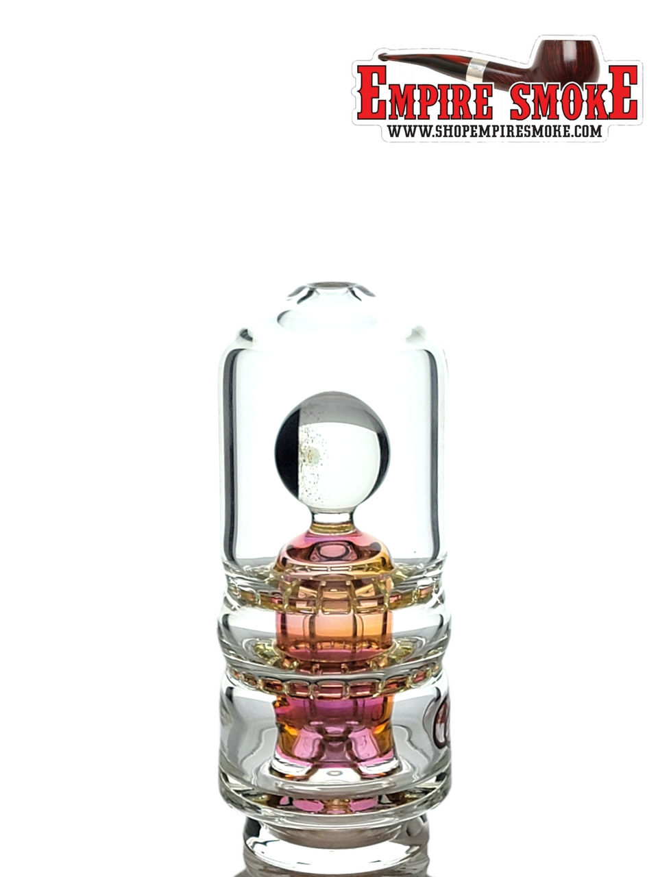 Galloway Glass Fumed Double Ratchet W/Floating Marble Puffco Attachment 4