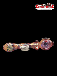 Ver-Glow Glass- 3 Hole Pipe Full Color W/Opal #2