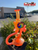 Boogie Glass Mini Recycler Transparent Red Crayon Cropal & Hot Sauce W/Opal