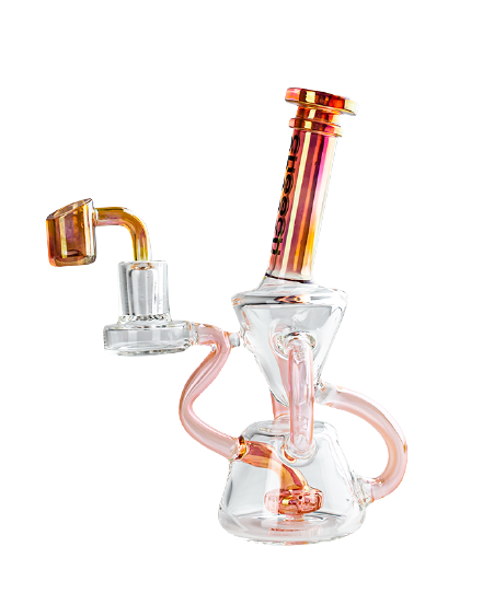 CHEECH GLASS- 7” FUMED RECYCLER W/UFO PERC