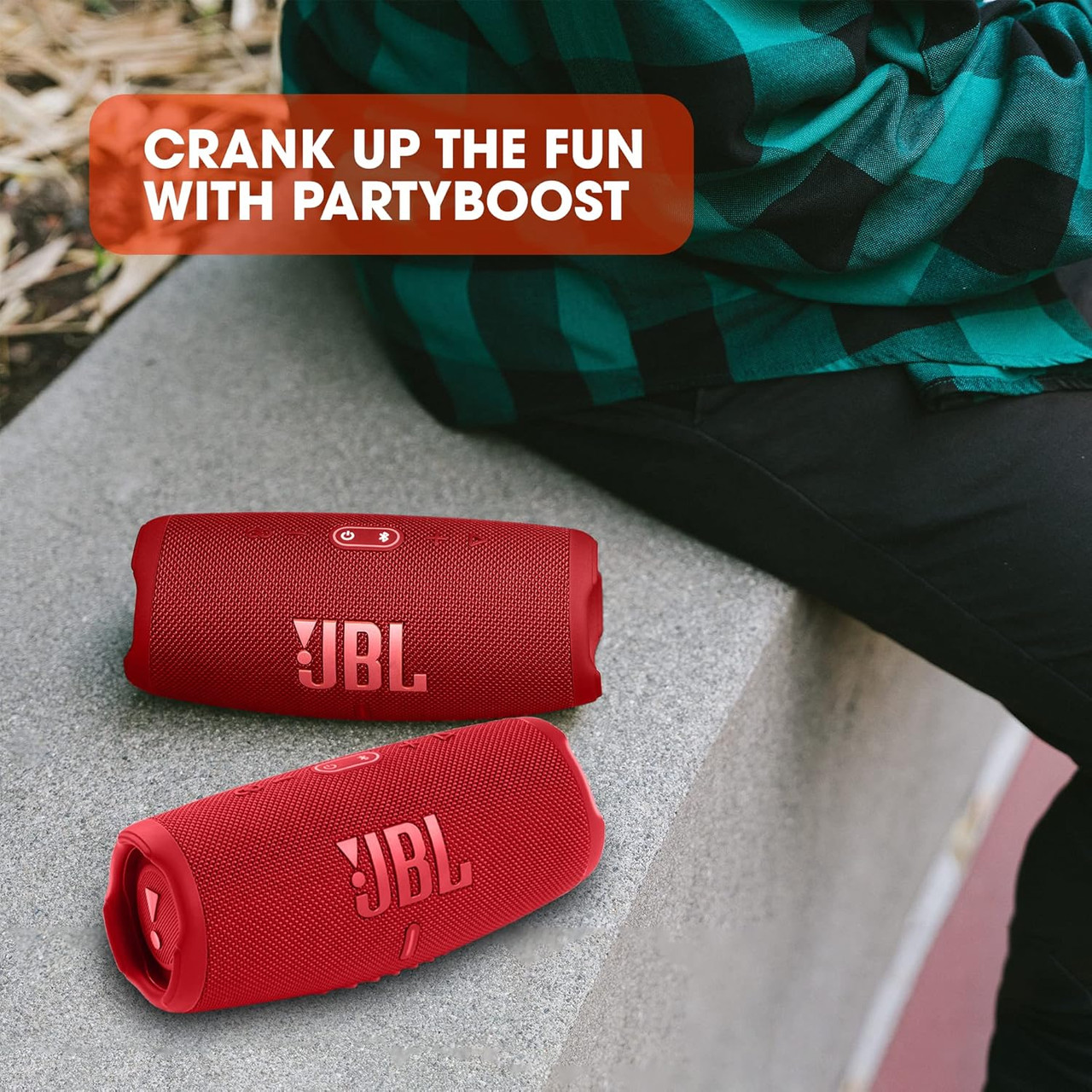 JBL Charge 5 Portable Bluetooth Speaker - Red - esupply