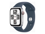 Apple Watch SE GPS + Cellular 44mm Silver - Storm Blue Sport Band - M/L