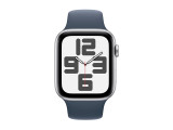 Apple Watch SE GPS + Cellular 44mm Silver - Storm Blue Sport Band - M/L