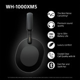Sony WH-1000XM5 HeadphonesWireless Head-band Calls/Music Bluetooth Black