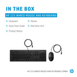HP 225 Wired Keyboard and Mouse Combo