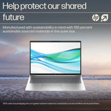 HP ProBook 460 G11 Intel Core Ultra 7 155U Laptop 40.6 cm (16") WUXGA 16 GB DDR5-SDRAM 512 GB SSD Wi-Fi 6E (802.11ax) Windows 11 Pro AI PC Silver