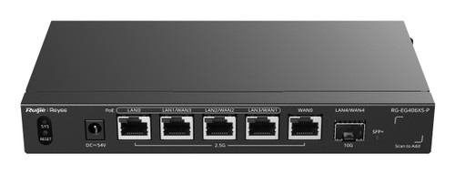 Ruijie Networks RG-EG406XS-P wired router 2.5 Gigabit Ethernet Black