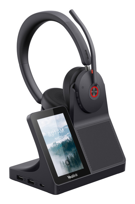 Yealink WH68 Workstation Headset Wired & Wireless Head-band Calls/Music USB Type-C Bluetooth Charging stand Black