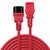 Lindy 1m IEC Extension Cable, Red