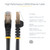StarTech.com 2m CAT6a Ethernet Cable - 10 Gigabit Shielded Snagless RJ45 100W PoE Patch Cord - 10GbE STP Network Cable w/Strain Relief - Black Individually Tested/Wiring is UL Certified/TIA