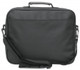Manhattan Cambridge Laptop Bag 14.1", Clamshell Design, Black, LOW COST, Accessories Pocket, Document Compartment on Back, Shoulder Strap (removable), Equivalent to Targus CN313/CN414EU, Notebook Case, Three Year Warranty