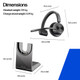 HP Poly Voyager 4310-M Microsoft Teams Certified USB-C Headset +BT700 dongle +Charging Stand
