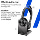 HP Poly Voyager Focus 2 Microsoft Teams Certified USB-C-C Headset +USB-C/A Adapter +Charging Stand
