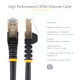 StarTech.com 2m CAT6a Ethernet Cable - 10 Gigabit Shielded Snagless RJ45 100W PoE Patch Cord - 10GbE STP Network Cable w/Strain Relief - Black Fluke Tested/Wiring is UL Certified/TIA