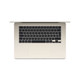 Apple MacBook Air Apple M M3 Laptop 38.9 cm (15.3") 8 GB 512 GB SSD Wi-Fi 6E (802.11ax) macOS Sonoma Beige