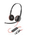 HP Poly Blackwire 3225 Stereo USB-C Headset +3.5mm Plug +USB-C/A Adapter