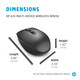 HP MULT-DVC 635 BLK WRLS mouse Ambidextrous RF Wireless + Bluetooth 1200 DPI