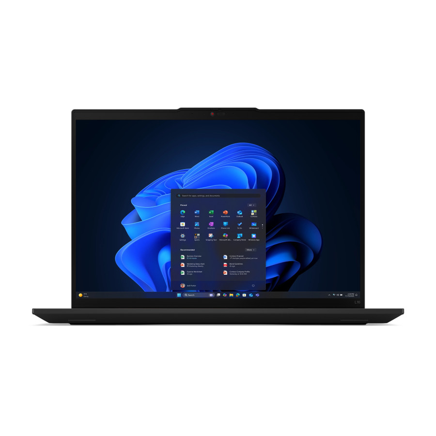 Lenovo ThinkPad L16 Gen 2 (Intel) Intel Core Ultra 7 255U Laptop 40.6 cm (16") WUXGA 16 GB DDR5-SDRAM 512 GB SSD Wi-Fi 6E (802.11ax) Windows 11 Pro UK English Black