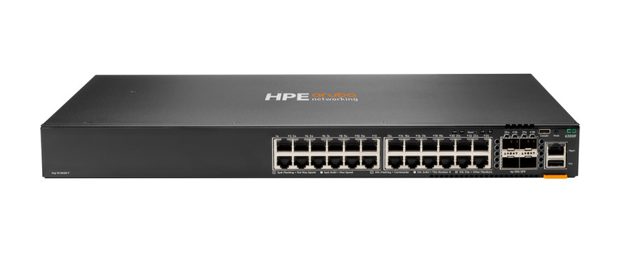 HPE Aruba Networking CX 6300F 24-port 1GbE and 4-port SFP56 Switch