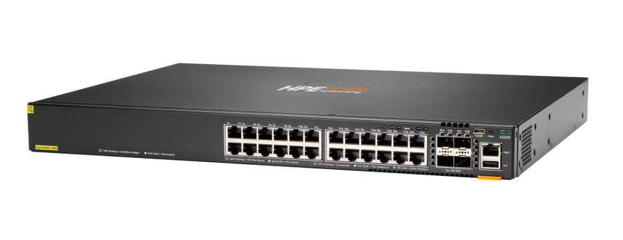 HPE Aruba Networking CX 6200F 24G Class-4 PoE 4SFP+ 370W Switch
