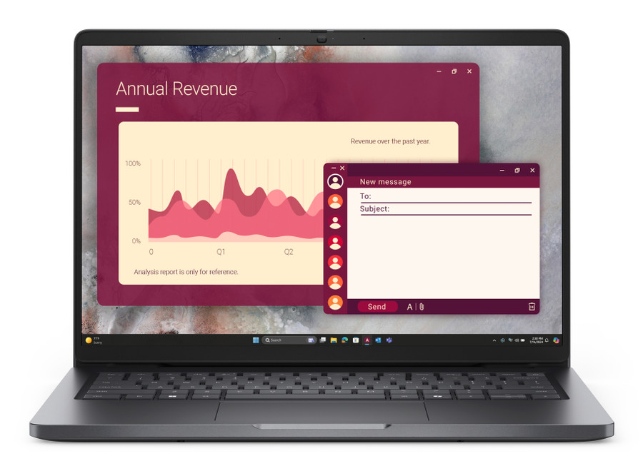 DELL Pro 14 PC14250 Intel Core Ultra 5 225U Laptop 35.6 cm (14") Full HD+ 8 GB DDR5-SDRAM 512 GB SSD Wi-Fi 6E (802.11ax) Windows 11 Pro UK English Black