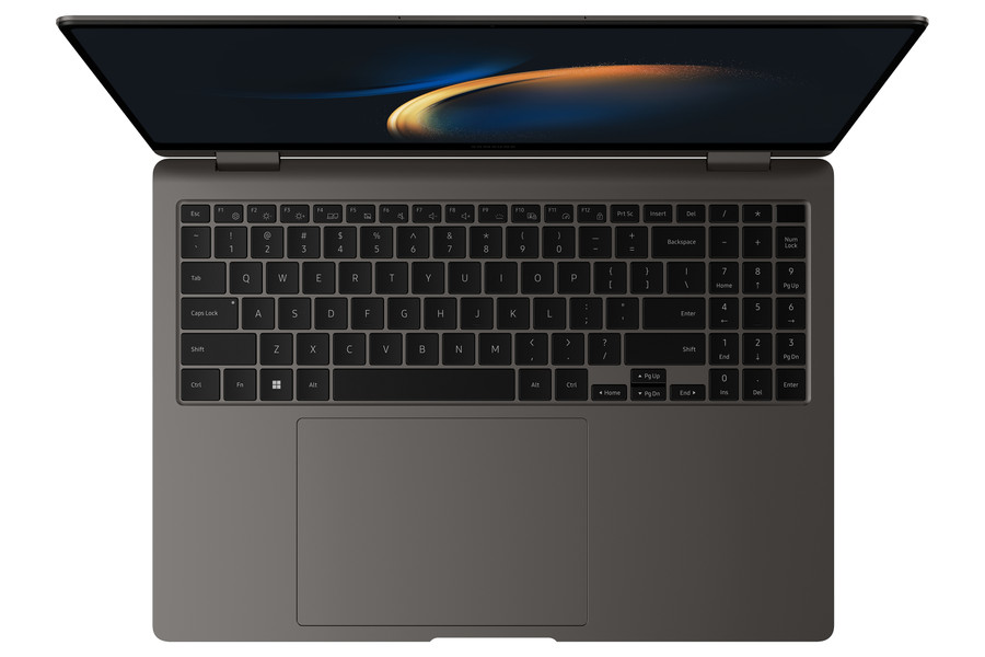 Samsung Galaxy Book3 Pro 360 Enterprise Edition Intel?« CoreÔäó i7 i7-1360P Hybrid (2-in-1) 40.6 cm (16") Touchscreen WQXGA+ 16 GB LPDDR5-SDRAM 512 GB SSD Wi-Fi 6E (802.11ax) Windows 11 Pro Graphite
