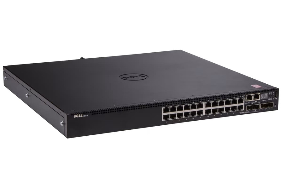 Dell N3024 L3 2xSFP + 10GbE 24x1GbE 1xPSU, OS6 Installed - REF