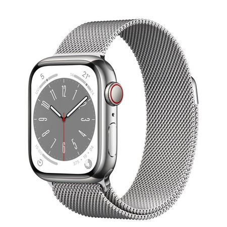 Apple Watch Series 8 GPS + Cellular - Silver Milanese Loop, 41 mm