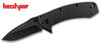 KERSHAW 1555BW HINDERER CRYO BLACKWASH SPEEDSAFE ASSIST FLIPPER. 2.75" PLAIN EDGE 8Cr13MoV BLADE. SS FRAMELOCK HANDLE. CUTLERY SHOPPE