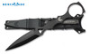 BENCHMADE 176BK SOCP SKELETONIZED DAGGER. 3.22" DOUBLE EDGE 440C BLADE W/BK1 BLACK FINISH. BLACK MOLDED SHEATH W/CLIP. CUTLERY SHOPPE