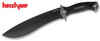 KERSHAW 1077 CAMP 10 MACHETE. 10.0" BLACK POWDERCOAT 62MN CARBON STEEL BLADE. FULL TANG W/RUBBER OVERMOLD HANDLE. CUTLERY SHOPPE