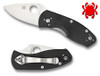 SPYDERCO C148GP AMBITIOUS 2.25" PLAIN EDGE BLADE. BLACK G-10 HANDLE. CUTLERY SHOPPE