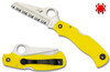 C118YL, C118SYL, SAVER SALT, H-1 BLADE STEEL, YELLOW FRN HANDLE, RESCUE KNIFE, SPYDERCO, CUTLERY SHOPPE