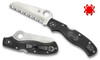 SPYDERCO C14SBK3 RESCUE 3 CLIPIT. 3.57" SERRATED EDGE VG-10 BLADE. BLACK FRN HANDLE. CUTLERY SHOPPE