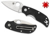 SPYDERCO C129GP CAT FOLDER. 2.44" PLAIN EDGE CTS-BD1N BLADE. BLACK G-10 HANDLE. LINER LOCK. CUTLERY SHOPPE